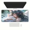 Mouse Pad de Jogo de E-Sports Bidimensional de Personagem de Anime Grande de Alta Qualidade Espessado e Resistente a Manchas Teclado de Computador Pad de Mesa