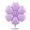 Versión Coreana de Globo de Película de Aluminio de Margarita Cara Sonriente Blanca Globo de Papel de Aluminio de Crisantemo Accesorios para Fotos de Cumpleaños Globo de Plumeria