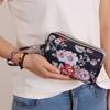 Carteira de Celular com Estampa em Lona Porta-Moedas Feminina Longa Clutch