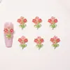 Decoraciones para Uñas Flor de Gelilla Azul Hielo Accesorios Pequeños de Resina Flor 3D Aretes DIY Accesorios para Uñas Portátiles