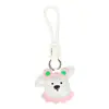 Chaveiro Pingente Criativo de Couro PU para Filhote de Cachorro Desenho Animado Couro Acessório de Chaveiro para Bolsa de Carro Pequeno Presente