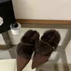 ¡Mocasines elegantes y peludos sin cordones con aumento interno de altura! Mocasines de ante para mujer con punta fina, sin tacón y con hebilla delgada, para usar al aire libre