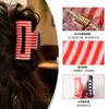 Grace Accessories Dia da Independência Pó Dourado Retangular Presilha de Cabelo Listrada Estrelas PVC 8cm Acessórios de Cabelo Transfronteiriços Versátil
