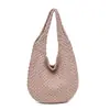 Bolso Tote Tejido de Primavera Nuevo para Mujer, Gran Capacidad, Bolso de Hombro Versátil para el Trabajo, Bolso Tote Casual Estilo Coreano