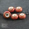 Contas Cerâmicas Vintage com Furo Grande, Contas Espaçadoras Planas com Esmalte Floral, Materiais para Colar Pulseira de Joias DIY Feitas à Mão, Contas Soltas