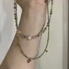 Collar Boho de Cuentas de Colores para Mujer, Gargantilla Vintage con Colgante de Estrella, Diseño de Nicho, Cadena Versátil para Clavícula para Superponer