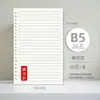Papel de Refil para Caderno B5 de Folhas Soltas, Caderno Destacável de 26 Furos, Papel de Refil para Caderno de Preparação para Provas B5 Listrado Atacado