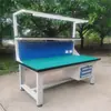 Bancada de trabalho de alta resistência, bancada de montador, bancada operacional de oficina, bancada de reparo antiestática de fábrica, bancada experimental, aço inoxidável
