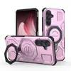Funda Protectora Adecuada para Samsung A56-J-20 con Anillo de 360 Grados Funda Magnética Anticaídas para Samsung A36