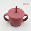 Copo de Aprendizagem para Beber Bebê Transfronteiriço Pinguim Desenho Animado Copo Anti-Engasgo para Bebê Copo com Canudo de Silicone Copo de Água Infantil Portátil