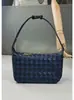Bolsa Lonchera de Cesta Tejida Estilo Transfronterizo, Bolsa Tejida a Mano, Bolso de Hombro Casual Simple, Bolso de Axila, Tejido Diamante
