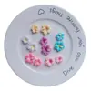 Color Brillante Gradiente Flor de Cinco Pétalos Estambre Flor Pinza para el Cabello Pinza para el Cabello Cuerda para el Cabello Pinza de Agarre Decoración DIY Funda para Teléfono Móvil Accesorios de Resina
