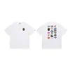Producto exclusivo transfronterizo: Camiseta de manga corta de algodón puro BAPE camuflaje flor de cerezo tinta cabeza de mono co-branded NB Monte Fuji oso violento