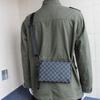 Bolso bandolera de tablero de ajedrez, bolso multifuncional, cartera de cuero suave, bolso tipo sobre para hombre, bolso fino para hombre, bolso con abrazadera, bolso para teléfono móvil