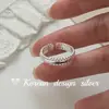 Estilo Coreano Minimalista Estilo Ins Senso de Design Joia de Prata S925 Prata Esterlina Anel Floral de Renda Exquisito Versátil para Mulheres Sensação de Alto Padrão