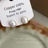 Brincos Quadrados de Sereia Japoneses e Coreanos para Mulheres 2025 Novo Estilo Simples e Exquisitos Brincos Elegantes de Nicho Populares Brincos