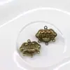 Colgante de borla con candado de longevidad de plata Xizang de aleación, Accesorios de ropa que atraen la riqueza, Componentes de joyería para pulseras DIY hechos a mano
