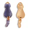 10 Joyería de Aleación con Estampado de Goteo de Aceite para Venta al por Mayor Accesorios Colgante de Gato Lindo Accesorios para Pulsera Llavero Colgante