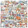 50 Pegatinas Creativas de Graffiti Invernal para Mascotas DIY Decorativas para Cuaderno, Funda de Teléfono, Pegatinas para Computadora