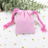 Pacote de Algodão Puro Bolso Estilo INS Cor Doce Bolso com Cordão de Cor Bolso de Algodão Puro com Abertura para Cordão Bolsa de Joias Bolso de Algodão Puro