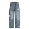 Moda Outono 2025 Tendência Street Style Calça Casual Feminina de Algodão Composto Corte Reto Cintura Média Fornecimento Direto 04
