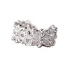 Anillo de Flor Hueca Dulce para Mujer, Estilo Ins, Moderno, Artesanía Pesada, Lujo Ligero, Anillo Abierto Simple, Anillo Único para Dedo Índice