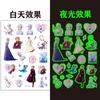 Luminous Frozen Princess Elsa Anna Xuebao Adesivo de tatuagem infantil para festa de aniversário Adesivo de tatuagem Transferência de água