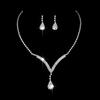 Juego de Joyería Transfronterizo Cadena de Garra de Diamante Completo Moda Simple Accesorios de Alta Gama Aretes Aretes Collar Accesorios para Mujer Venta al por Mayor