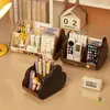 Caixa de Armazenamento para Mesa, Porta-Canetas de Estudante, Organizador de Papelaria, Caixa de Armazenamento Compartimentada para Cosméticos, Armazenamento de Diversos para Mesa de Escritório