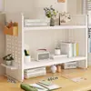 Estante de Almacenamiento de Escritorio, Estantería de Escritorio, Escritorio de Estudio en Casa para Estudiantes, Estante de Almacenamiento y Organización con Tablero Perforado Multicapa, Estante de Exhibición