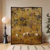 Divisória de Tela Floral e de Pássaros Vintage Estilo Francês para Sala de Estar, Tela Móvel Minimalista Moderna para Escritório, Hall de Entrada, Quarto e como Divisor de Ambiente