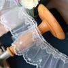 Encaje de Malla Doble Plisado Cuentas Finas Accesorios Lolita Falda Manga Muñeca Cortina Vestido Encaje
