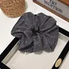 Nuevo scrunchie de estilo coreano ins con estampado de lunares y cuadros de mezclilla, accesorio para el cabello moderno y sofisticado, de nicho y versátil