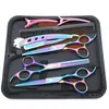 Tijeras de peluquería, Tijeras para cortar el pelo, Juego de tijeras de alta gama con forma de mano de 6 pulgadas, Tijeras profesionales de adelgazamiento de cinco capas, Tijeras para flequillo