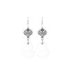 Al Yuan Artesanía de Plata Tailandesa Incrustada Imitación Jade Hetian Aretes Estilo Retro Chino Hanfu Cheongsam Accesorios de Corte