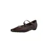 Zapatos Mary Jane de Piel de Cordero de Primera Capa Zapatos Planos Individuales para Mujer Otoño Nuevo Estilo Cuero Genuino Punta Cuadrada Pulida Corte Bajo Zapatos Individuales Zapatos de Mujer de Moda