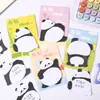 Anotações adesivas de panda de desenho animado para estudantes, etiquetas de lembrete fofas, marcadores de lembrete de escritório, notas adesivas reutilizáveis