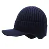 Gorro de Punto Nuevo de Invierno para Hombre, Forrado de Felpa, Engrosado, Cálido Gorro sin Visera, Protector de Orejas a Prueba de Frío para Estudiantes y Ciclismo, Moderno