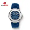 Reloj de Cuarzo Chaxigo de Moda con Forma de Barril y Correa de Cuero, para Hombres de Negocios, Resistente al Agua, Esfera Grande, Lujo Ligero, Reloj de Gama Alta