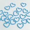 Argola Aberta de Coração Colorido com Relevo Pintura de Cozimento Acessórios para Joias DIY Contas Perler Pingente de Desenho Animado Anel Conector de Coração de Pêssego em Liga