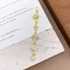 Colgante Chapado en Cobre Oro Real Borla Diseño Sencillo Circonita Micro-pavimentada Accesorios de Joyería Luna Estrellas Accesorios que no se decoloran