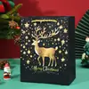 Novas Sacolas de Presente de Natal, Sacolas de Tote de Natal Preto e Dourado de Comércio Exterior Transfronteiriço, Sacolas de Presente de Natal, Sacolas de Doces de Halloween