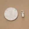 Plata Pura 999 Plata Maciza Superficie Lisa Cara Sonriente Gota de Agua Colgante DIY Pulsera Trenzada con Cuentas Pendiente Encanto Accesorios de Plata
