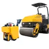Compactador de Suelo Pequeño de 1 Tonelada, Rodillo Compactador de Carretera Vibratorio Manual de Rueda de Acero Simple y Doble, Compactador de Suelo Micro Hidráulico Completo de 3 Toneladas