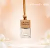 Frasco de vidro para perfume 8ml cor de madeira tampa quadrada degradê pingente de carro perfume para carro pingente de carro