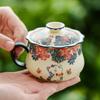 Taza de Té de Cerámica Blanca Mineral de Roca Mariposa Amor Flor Gato Lindo Taza de Té Taza de Té Café Taza para el Hogar Taza de Café con Tapa
