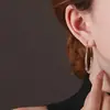 Pendientes Europeos y Americanos Más Vendidos con Corte Geométrico en Forma de Gota Estilo Retro Nicho Diseño de Líneas Geométricas Ganchos para la Oreja Pendientes de Moda Normcore