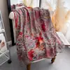 Nova Moda Estampa de Leopardo Fio de Paris Estampado Lenço Fino de Algodão Pulôver Lenço Feminino Estilo Spice Girl Lenço Transfronteiriço