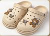 Zapatos con Agujeros de Oso de Dibujos Animados Lindos de EVA Cómodos para Interiores y Exteriores Zapatos de Playa para Pareja Sandalias Deportivas para Viajes y Fotos