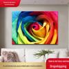 Comércio exterior amazonense novo ponto sala de estar pintura decorativa rosas coloridas pintura em lona varanda pintura tridimensional sem moldura 32